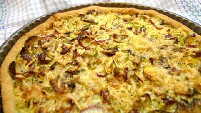 Quiche mit Champignons und Kohlsprossen nach dem issgesund-Rezept